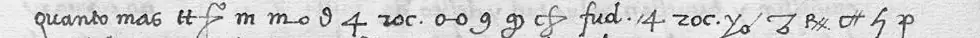 Line 1 of the six lines of cipher, as written